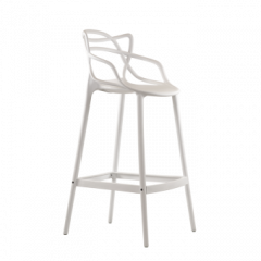 Барный стул Barneo N-235 Masters, белый, design Phillip Stark в Каменске-Уральском - kamensk-uralskiy.mebel24.online | фото 1