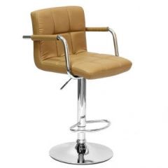 Барный стул Barneo N-69 Kruger Arm Светло-коричневый в Каменске-Уральском - kamensk-uralskiy.mebel24.online | фото 1
