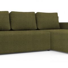Диван угловой Алиса 3 Shaggy GREEN - TEOS BLACK в Каменске-Уральском - kamensk-uralskiy.mebel24.online | фото