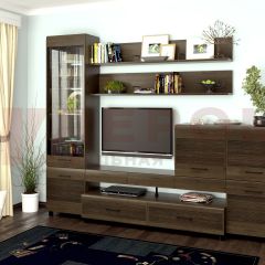 Гостиная Камелия Композиция 5 (Гикори Джексон темный) в Каменске-Уральском - kamensk-uralskiy.mebel24.online | фото