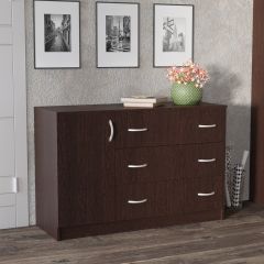 Комод Лофт (3 ящика/1 дверца) Венге в Каменске-Уральском - kamensk-uralskiy.mebel24.online | фото 1