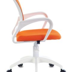 Кресло BRABIX "Fly MG-396W", пластик белый, сетка, оранжевое, 532401, MG-396W_532401 в Каменске-Уральском - kamensk-uralskiy.mebel24.online | фото 3