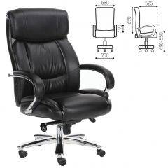 Кресло офисное BRABIX "Direct EX-580" (хром/рециклированная кожа/черное) 531824 в Каменске-Уральском - kamensk-uralskiy.mebel24.online | фото 1