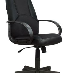 Кресло офисное BRABIX "City EX-512" (кожзам черный, ткань черная) 531407 в Каменске-Уральском - kamensk-uralskiy.mebel24.online | фото