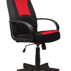Кресло офисное BRABIX "City EX-512", ткань черная/красная, TW, 531408 в Каменске-Уральском - kamensk-uralskiy.mebel24.online | фото