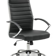 Кресло офисное BRABIX "Style EX-528", экокожа, хром, черное, 531947 в Каменске-Уральском - kamensk-uralskiy.mebel24.online | фото 1