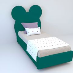 Кровать Маус с ортопедическим основанием 800 (велюр бирюзовый) в Каменске-Уральском - kamensk-uralskiy.mebel24.online | фото
