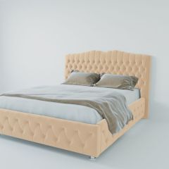 Кровать Нягань с ортопедическим основанием 1400 (экокожа бежевая) в Каменске-Уральском - kamensk-uralskiy.mebel24.online | фото