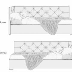 Кровать угловая Лилу интерьерная +основание (120х200) в Каменске-Уральском - kamensk-uralskiy.mebel24.online | фото 2