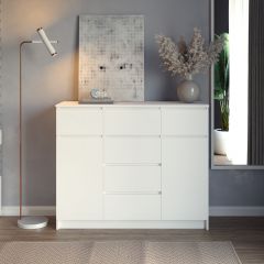 МОРИ МК 1200.4 Комод (белый) в Каменске-Уральском - kamensk-uralskiy.mebel24.online | фото 3