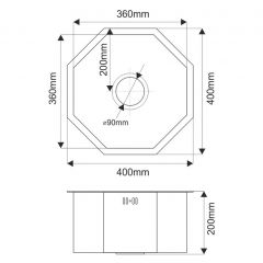 Мойка D400G Octavia MELANA Profline 1,2/200 ЗОЛОТО врезная фигурная D400G в Каменске-Уральском - kamensk-uralskiy.mebel24.online | фото 3