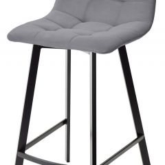 Полубарный стул CHILLI-QB SQUARE серый #27, велюр / черный каркас (H=66cm) М-City в Каменске-Уральском - kamensk-uralskiy.mebel24.online | фото