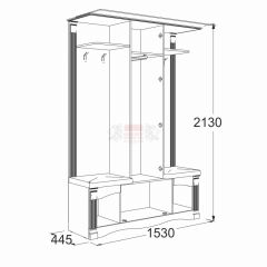 Прихожая Саша - 17 в Каменске-Уральском - kamensk-uralskiy.mebel24.online | фото 2