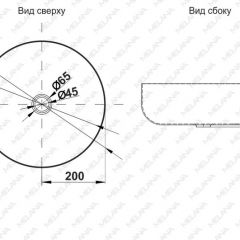 Раковина 400B Lake MELANA Profline ГРАФИТ накладная круглая 400B в Каменске-Уральском - kamensk-uralskiy.mebel24.online | фото 2