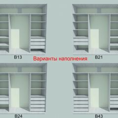 Шкаф-купе 1950 серии SILVER S3+S1+S3Z B22+PL2 (по 2 ящика лев/прав+1штанга+1 полка) профиль «Серебро» в Каменске-Уральском - kamensk-uralskiy.mebel24.online | фото 5