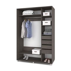 РОЛАНД Шкаф-купе с зеркалами Анкор темный (600*1400) Р643 в Каменске-Уральском - kamensk-uralskiy.mebel24.online | фото 4