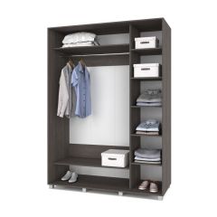 РОЛАНД Шкаф-купе с зеркалами Анкор темный (600*1700) Р673 в Каменске-Уральском - kamensk-uralskiy.mebel24.online | фото 2