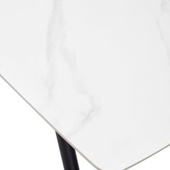 Стол RIVOLI 140 MATT WHITE MARBLE SOLID CERAMIC / BLACK, ®DISAUR в Каменске-Уральском - kamensk-uralskiy.mebel24.online | фото 9