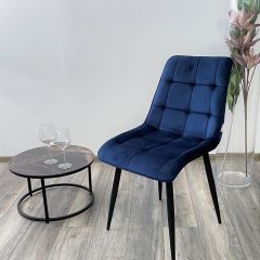 Стул CHIC BLUVEL-86 NAVY BLUE / черный каркас М-City в Каменске-Уральском - kamensk-uralskiy.mebel24.online | фото 5