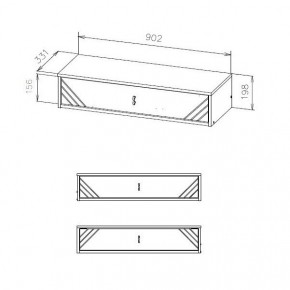 БАЙКАЛ Стол туалетный (навесной) Графит/Дуб золотой в Каменске-Уральском - kamensk-uralskiy.mebel24.online | фото 3