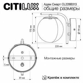 Бра Citilux Адам Смарт CL228B313 в Каменске-Уральском - kamensk-uralskiy.mebel24.online | фото 8