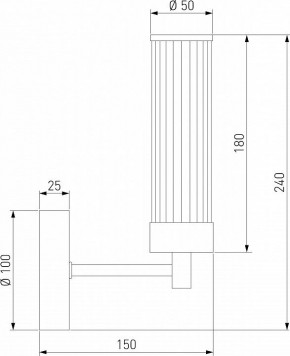 Бра Eurosvet Oriens 60166/1 латунь в Каменске-Уральском - kamensk-uralskiy.mebel24.online | фото 2