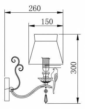 Бра Maytoni Bird ARM013-01-W в Каменске-Уральском - kamensk-uralskiy.mebel24.online | фото 2