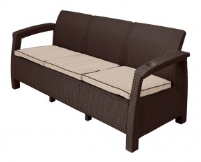 Диван Yalta Premium Sofa 3 Set (Ялта) шоколадный (+подушки под спину) в Каменске-Уральском - kamensk-uralskiy.mebel24.online | фото