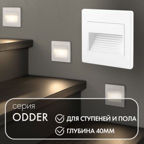 DK3050-WH Светильник встраиваемый в стену, IP 20, LED 3000, 1 Вт, белый, пластик в Каменске-Уральском - kamensk-uralskiy.mebel24.online | фото 5
