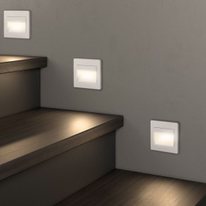DK3050-WH Светильник встраиваемый в стену, IP 20, LED 3000, 1 Вт, белый, пластик в Каменске-Уральском - kamensk-uralskiy.mebel24.online | фото 6