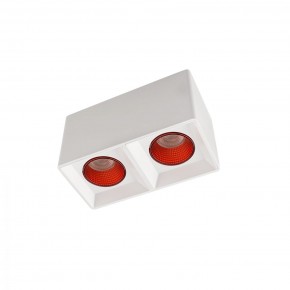 DK3085-WH+RD Светильник накладной IP 20, 10 Вт, GU5.3, LED, белый/красный, пластик в Каменске-Уральском - kamensk-uralskiy.mebel24.online | фото 1