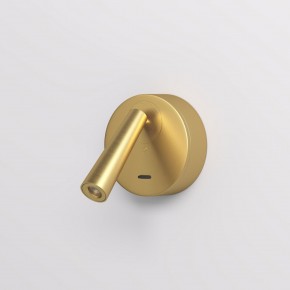 DK5072-SB Бра SHINE WALL со светодиодом, D104*H68, IP20, 3000К, 3W, RA?90, сатинированная латунь, алюминий в Каменске-Уральском - kamensk-uralskiy.mebel24.online | фото 2