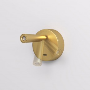DK5072-SB Бра SHINE WALL со светодиодом, D104*H68, IP20, 3000К, 3W, RA?90, сатинированная латунь, алюминий в Каменске-Уральском - kamensk-uralskiy.mebel24.online | фото 3