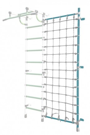 Дополнительная стойка к пристенному ДСК Pastel с сеткой для лазания, цв. бирюзовый в Каменске-Уральском - kamensk-uralskiy.mebel24.online | фото