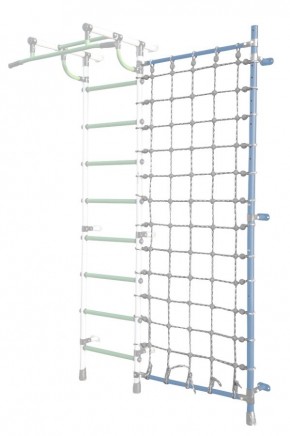 Дополнительная стойка к пристенному ДСК Pastel с сеткой для лазания, цв. голубой в Каменске-Уральском - kamensk-uralskiy.mebel24.online | фото