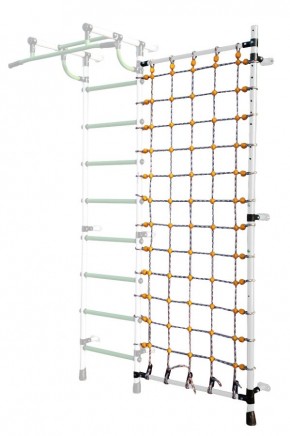 Дополнительная стойка к пристенному ДСК с сеткой для лазания, цв. белый в Каменске-Уральском - kamensk-uralskiy.mebel24.online | фото