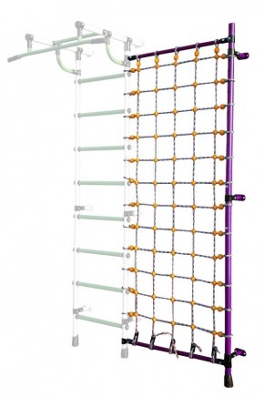 Дополнительная стойка к пристенному ДСК с сеткой для лазания, цв. фиолетовый в Каменске-Уральском - kamensk-uralskiy.mebel24.online | фото
