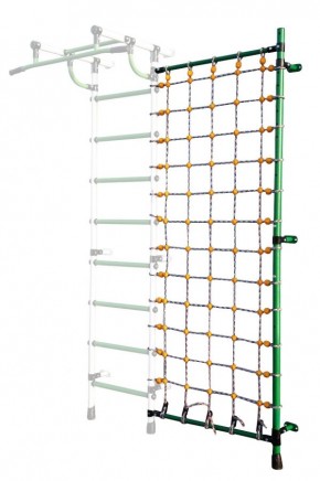 Дополнительная стойка к пристенному ДСК с сеткой для лазания, цв. зеленый в Каменске-Уральском - kamensk-uralskiy.mebel24.online | фото