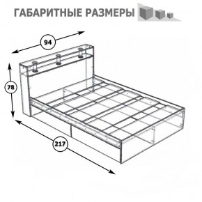 Камелия Кровать 0900, цвет венге/дуб лоредо, ШхГхВ 93,5х217х78,2 см., сп.м. 900х2000 мм., без матраса, основание есть в Каменске-Уральском - kamensk-uralskiy.mebel24.online | фото 4