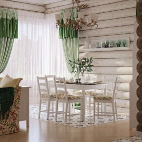 Комлект Вествик обеденный стол и четыре стула, массив сосны, цвет белый в Каменске-Уральском - kamensk-uralskiy.mebel24.online | фото