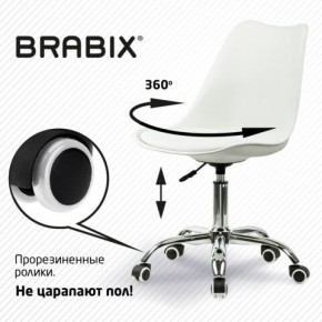 Кресло стул BRABIX "Eames MG-310 CH", хром, пластик белый, экокожа белая, 532923 в Каменске-Уральском - kamensk-uralskiy.mebel24.online | фото 7