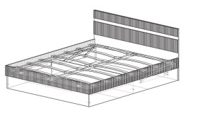 ОЛИВИЯ Кровать 1600 с основанием и ПМ в Каменске-Уральском - kamensk-uralskiy.mebel24.online | фото 4