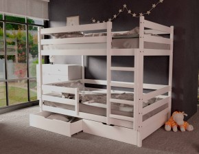 Кровать двухъярусная без крыши 80*190 Белый в Каменске-Уральском - kamensk-uralskiy.mebel24.online | фото