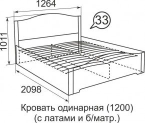 Кровать с латами Виктория 1800*2000 в Каменске-Уральском - kamensk-uralskiy.mebel24.online | фото 4