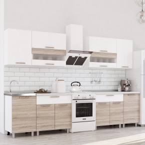 Кухня Айсбери 2.4 м (Белый/Дуб Сонома) в Каменске-Уральском - kamensk-uralskiy.mebel24.online | фото