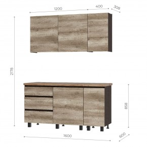 Кухня Энигма 1.6 м (венге/дуб каньон) в Каменске-Уральском - kamensk-uralskiy.mebel24.online | фото 5
