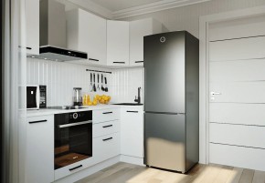 Кухонный гарнитур Белый Глянец 2200*1000 (Стол. 26мм) в Каменске-Уральском - kamensk-uralskiy.mebel24.online | фото