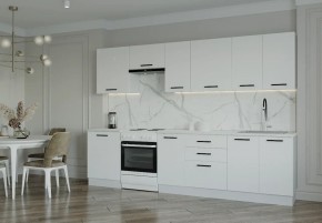 Кухонный гарнитур Белый Глянец 3000 (Стол. 26мм) в Каменске-Уральском - kamensk-uralskiy.mebel24.online | фото 1