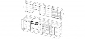 Кухонный гарнитур Смоки 3000 (Стол. 38 мм) в Каменске-Уральском - kamensk-uralskiy.mebel24.online | фото 2