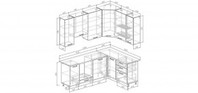 Кухонный гарнитур Умбра 2200*1600 h950 (Стол. 38мм) в Каменске-Уральском - kamensk-uralskiy.mebel24.online | фото 2